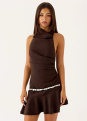 Natabelle Mini Dress - Chocolate