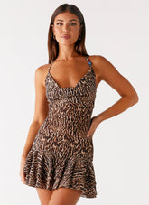 Cheetah Sands Mini Dress - Cheetah