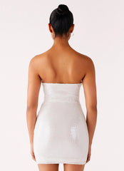 Clyra Sequin Mini Dress - Ivory