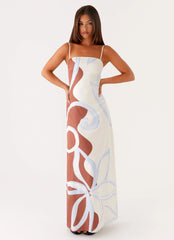 Aster Bloom Maxi Dress - Bloom Wave Print