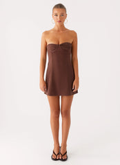 Ludo Mini Dress - Chocolate