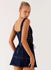 Preston Mini Dress - Indigo