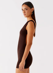 Radia Mini Dress - Chocolate
