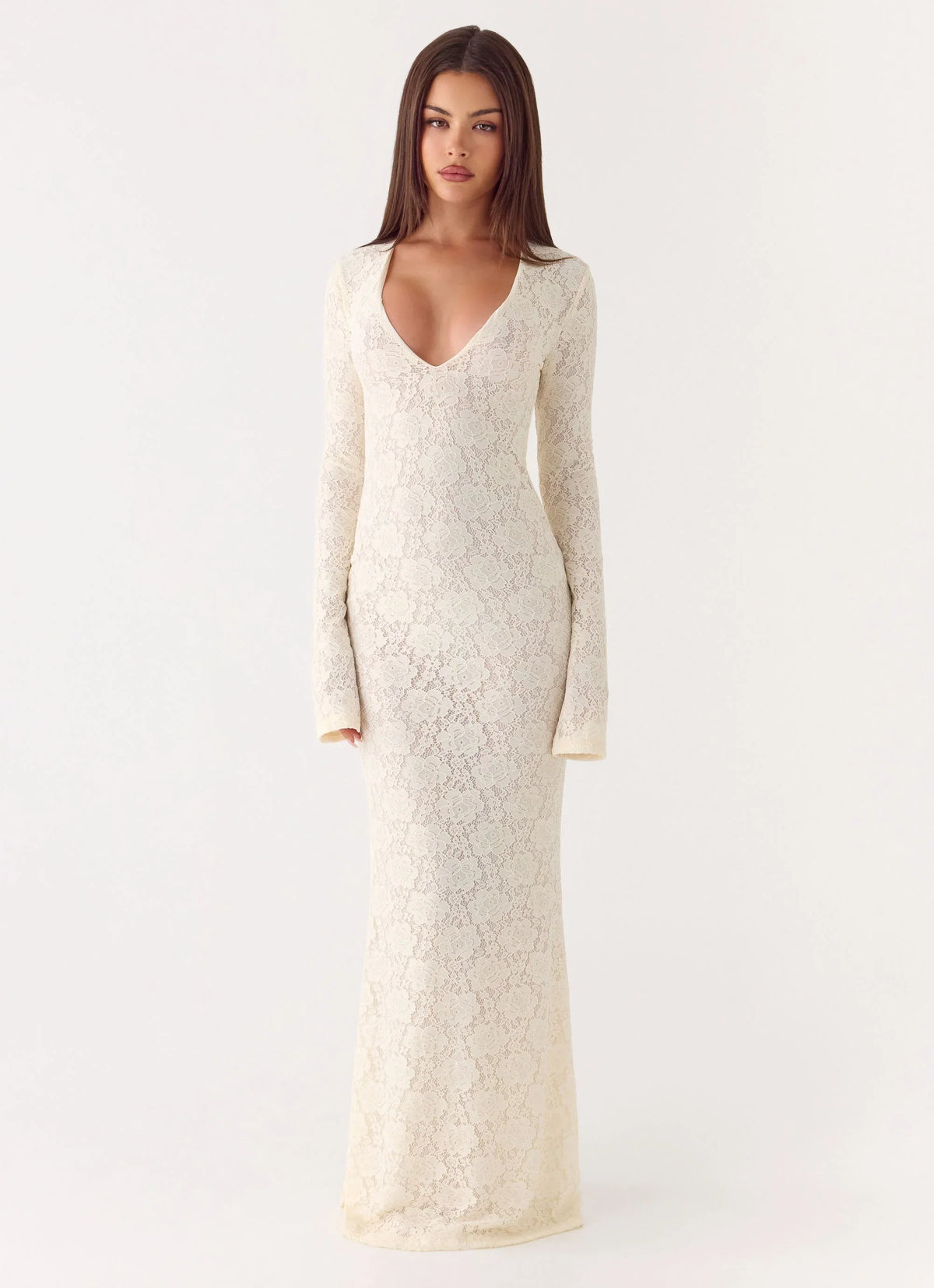Astoria Long Sleeve Maxi Dress - Ivory