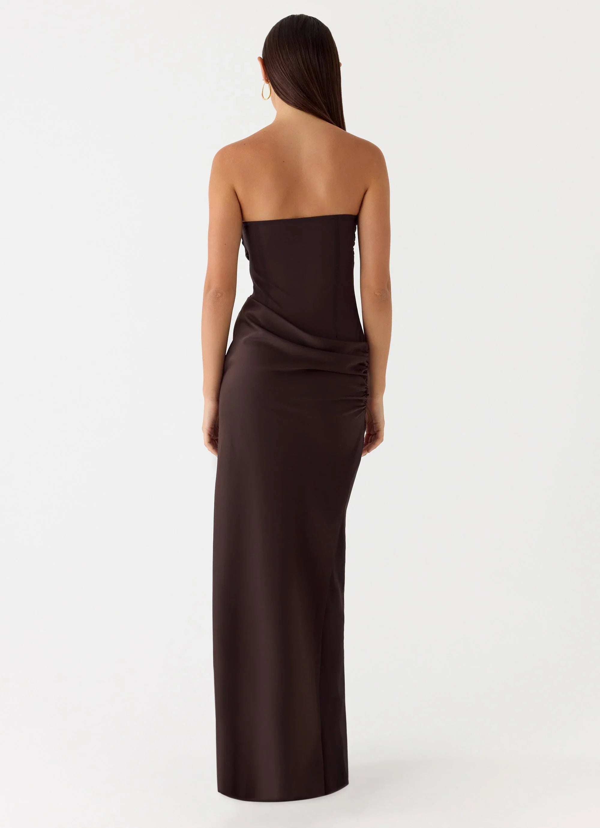 Champagne Skies Maxi Dress - Chocolate