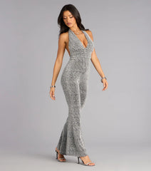 Afterglow Sparkle Halter Jumpsuit