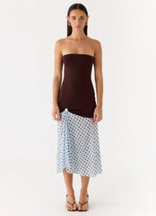 Schell Midi Dress - Chocolate Dot