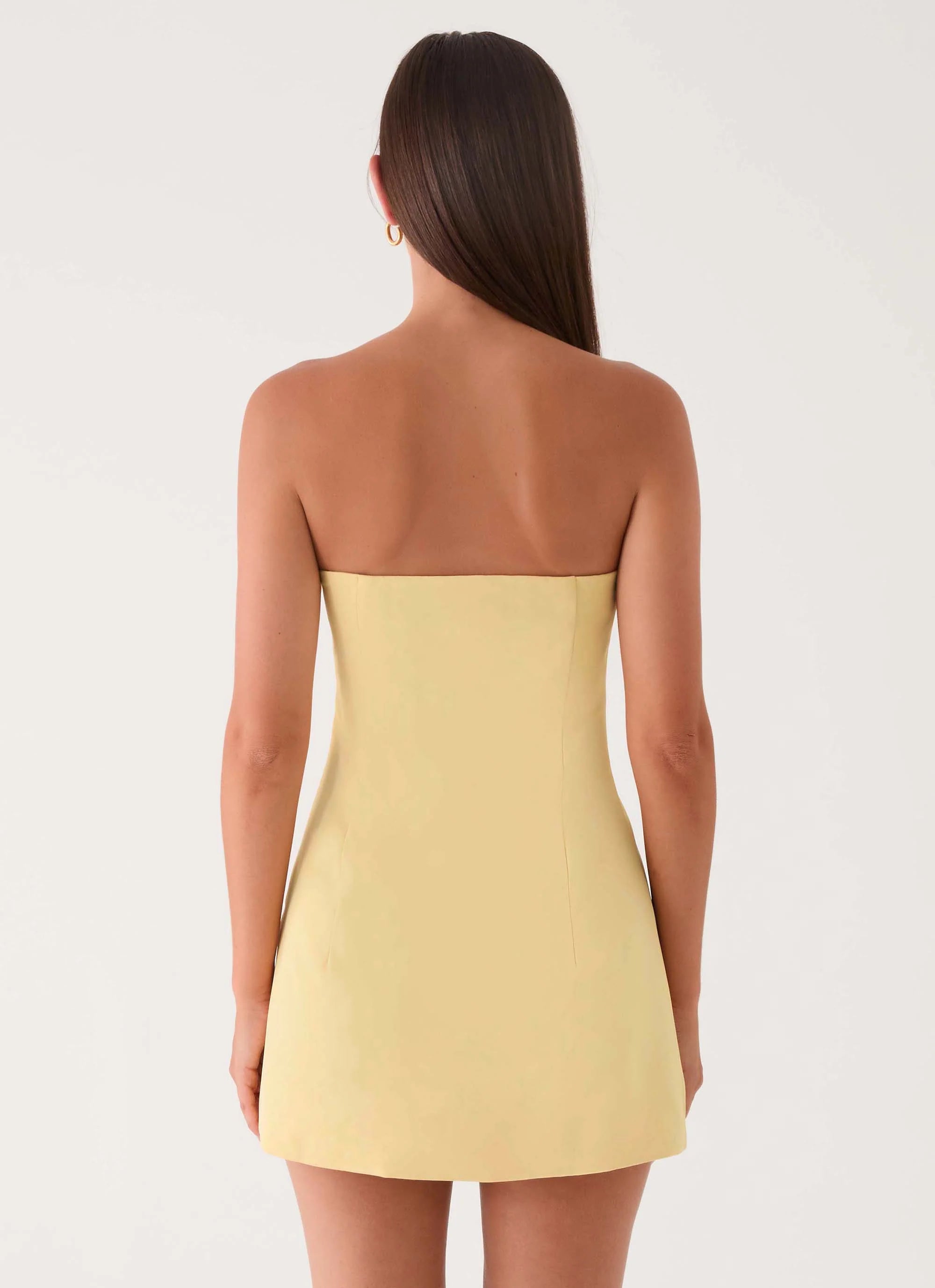 Della Strapless Mini Dress - Yellow