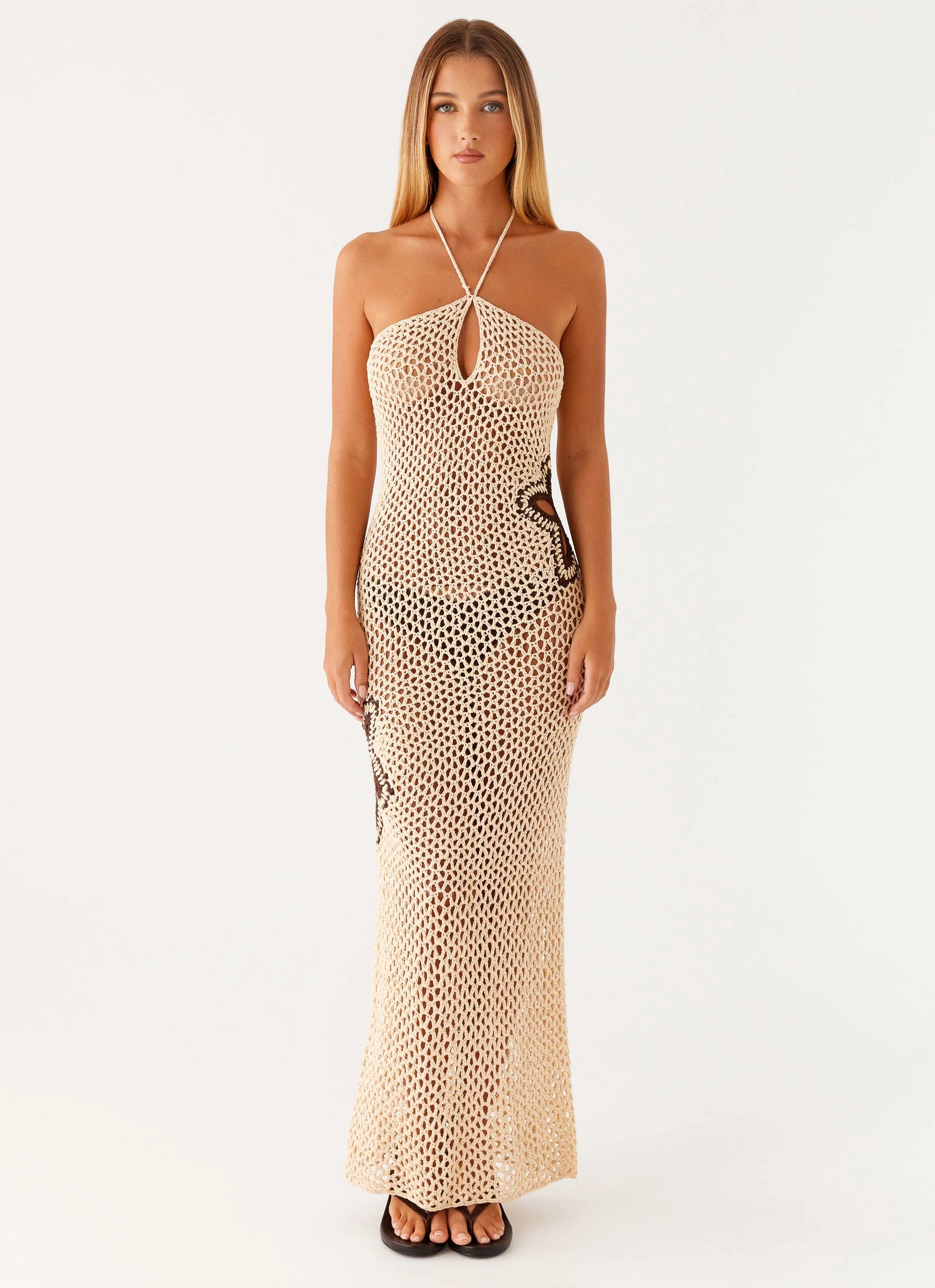 Aster Crochet Maxi Dress - Pastel Yellow